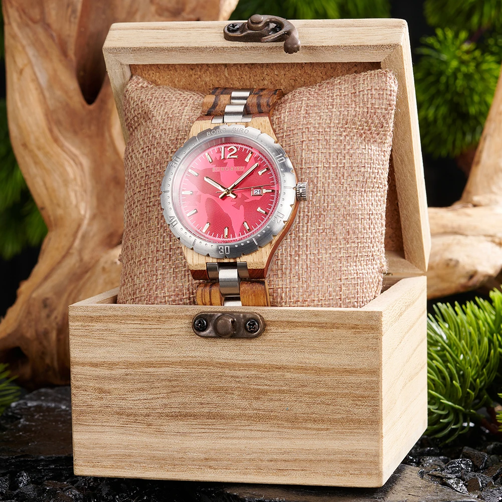 Orologio da uomo in legno naturale personalizzato BOBOBIRD Orologio da polso in legno al quarzo fatto a mano Regali per Groomsma Logo del marchio inciso Dropshipping
