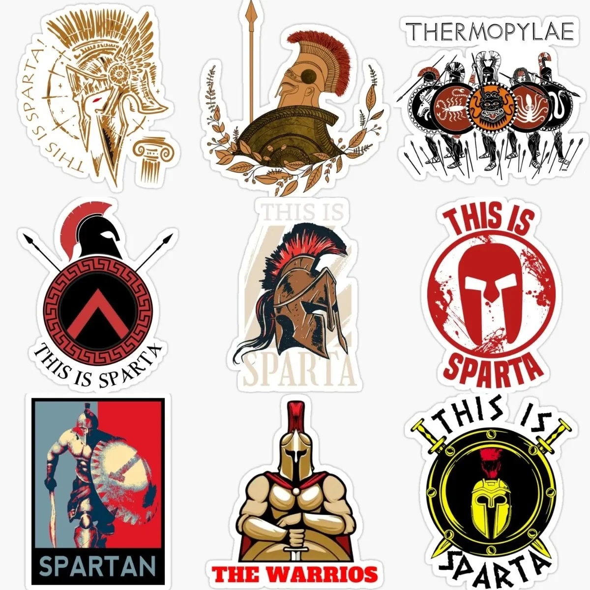 

Creative Sparta Warrior Helmet Stickers Accessories for Decorate Car Van Suv Helmet Window Bumper Table Motorcycle Off-road