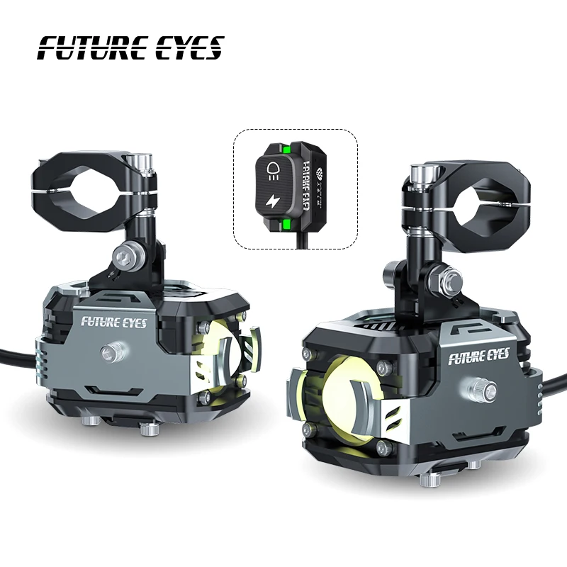FUTURE EYES F150 Wholesale Wired Backlight Switch Auxiliary Fog LED Motorcycle Lights AA