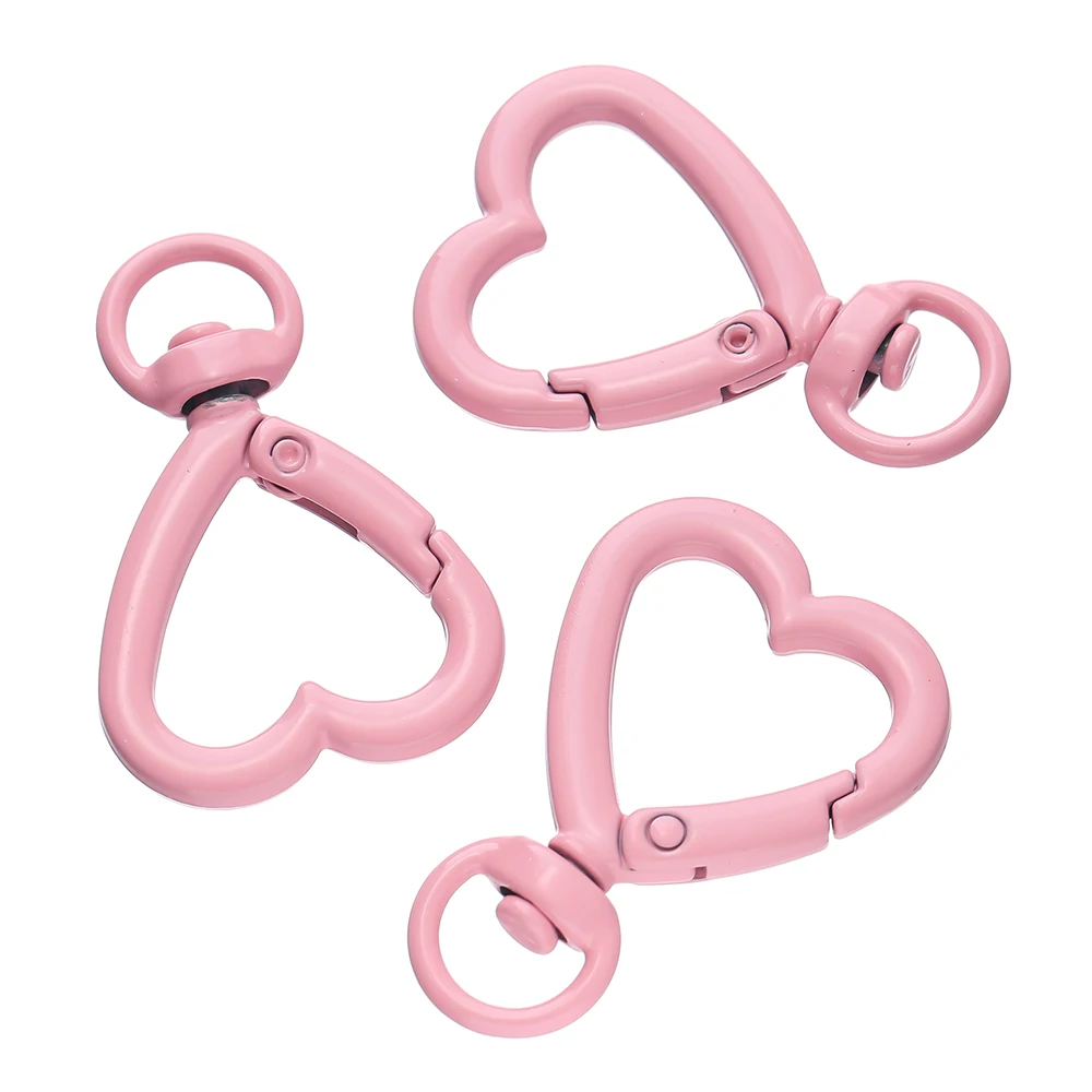 5pcs Metal Heart Lobster Claw Clasps