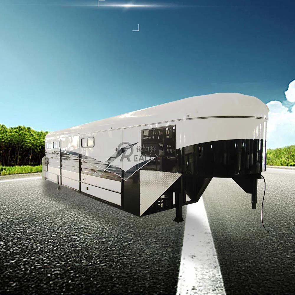 รถพ่วงลากม้ามือสองจากออสเตรเลียรถพ่วงขนส่งแบบสองแกน