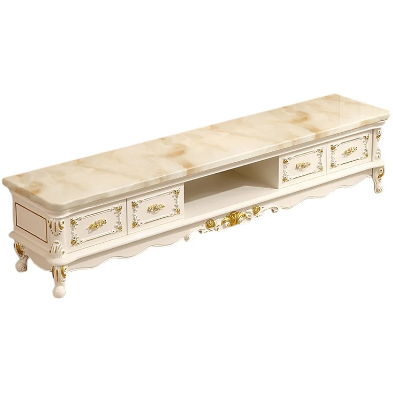 

European marble living room solid wood modern simple small apartment bedroom storage