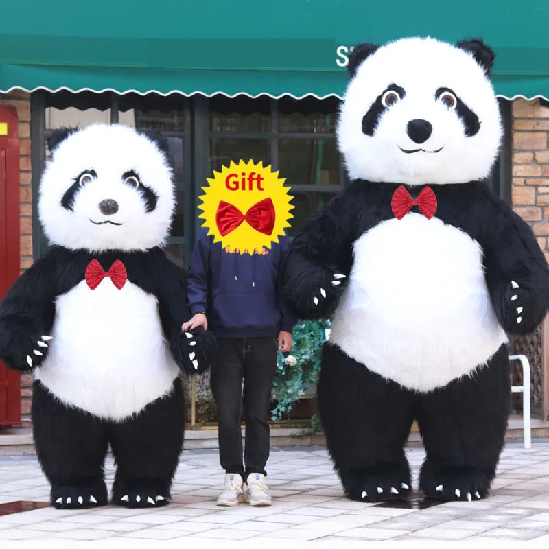 

2M/2.6M/3M inflatable white bear birthday party role-playing fun props plush doll panda polar bear mascot set