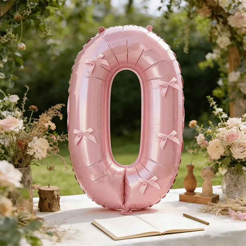 40 Zoll Rosa Aluminiumfolien-Zahlenballon, Geeignet für Geburtstagsfeiern, Partydekoration, Jubiläumsfeier – Detail 6