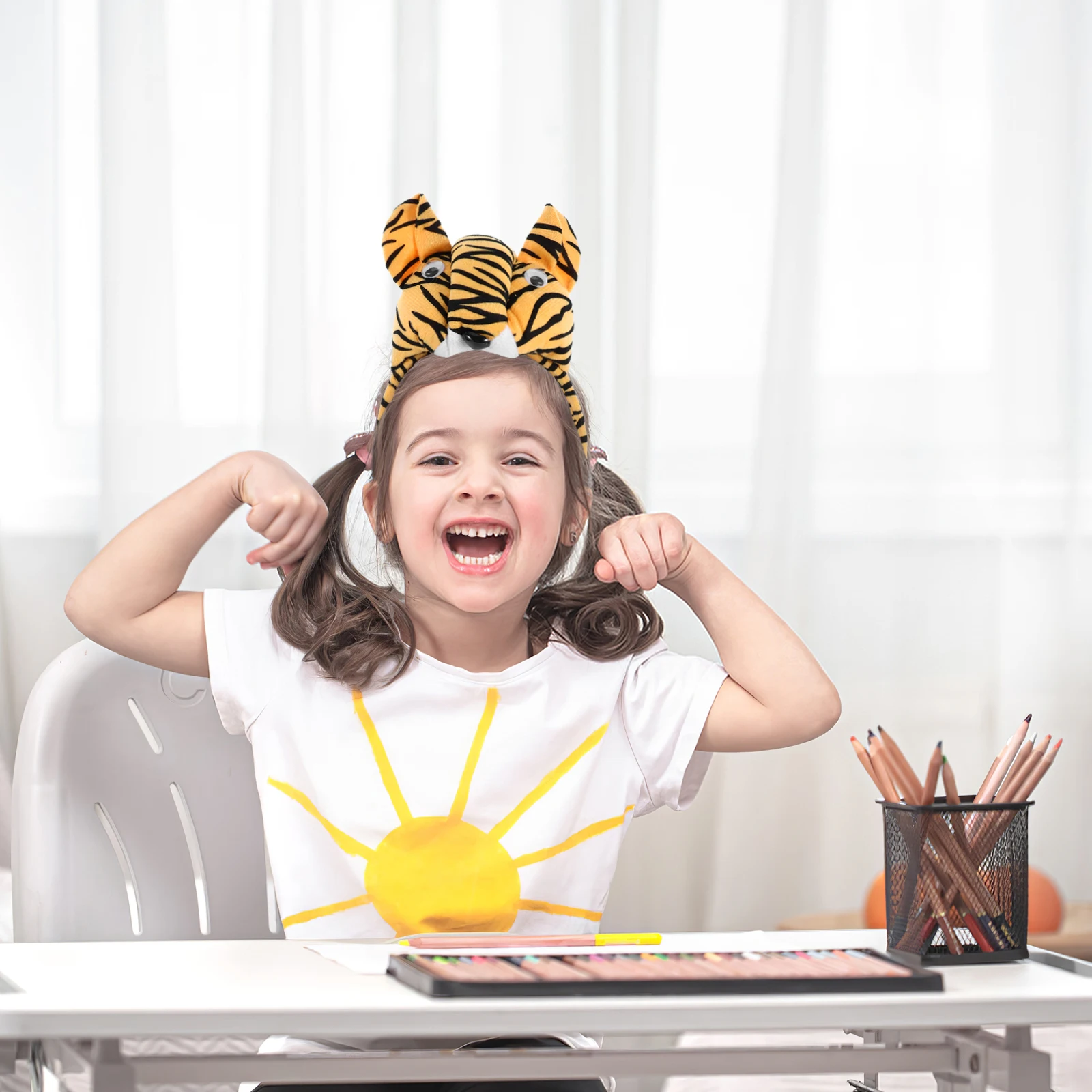 ที่คาดผมลายหัวเสือ ที่คาดผมวันเกิด หูสัตว์ คอสเพลย์ น่ารัก ของชำร่วยงานปาร์ตี้ เครื่องแต่งกาย