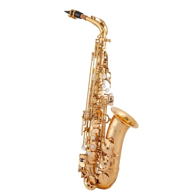 Beginner E Flat Saxophone Alto Gold Color Lacquered Elbow Saxophone Adult Wholesale
