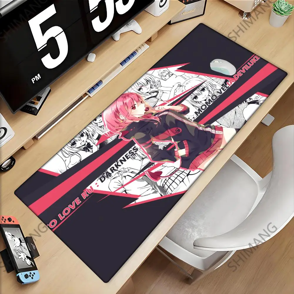 Rubber Mouse Pad To Love-Ru HD Printing Keyboard Desk Mats Kawai Cute Girl Non-Slip Desk Mat XXL90x40cm Student Writing Pad