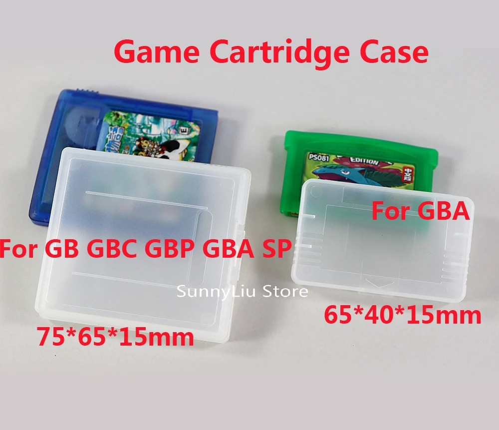 100pcs Plastic Game Cartridge Cases card cover box For Nintendo GameBoy Color Pocket GB GBC GBP GBA