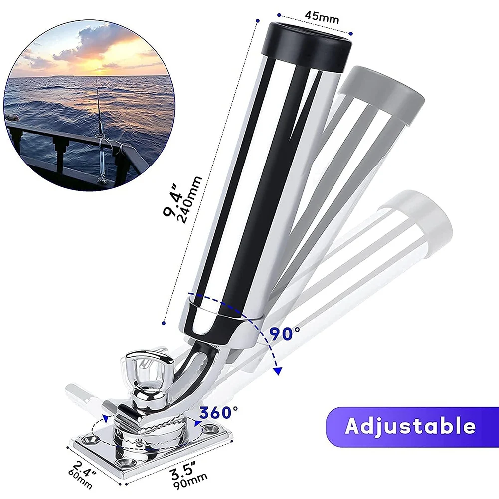 New 360 Degree Deck Mount Rod Holder with 316 Stainless Steel Cast Base