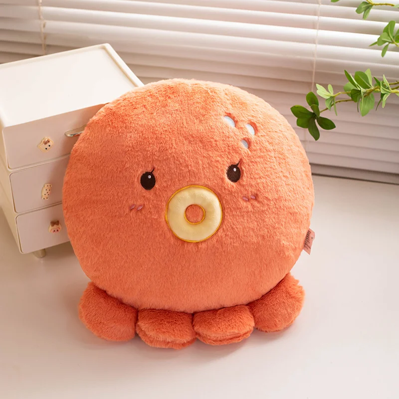 Under Sea Theme Room Decor Pillow Cushions Cute Seal Octopus Clownfish Soft Toy Orange Plush Pillows