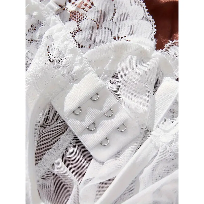 شفافة الأبيض تول ثوب النوم الرسن Homewear امرأة بيجامة مجموعة مع سراويل حجم كبير منحنى فستان الساخن الكبار الملابس الداخلية منامة