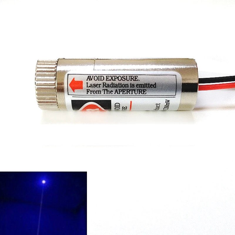 450nm 80mw Blue Dot Focusable Laser Diode Module driver 12x35mm 3-5V