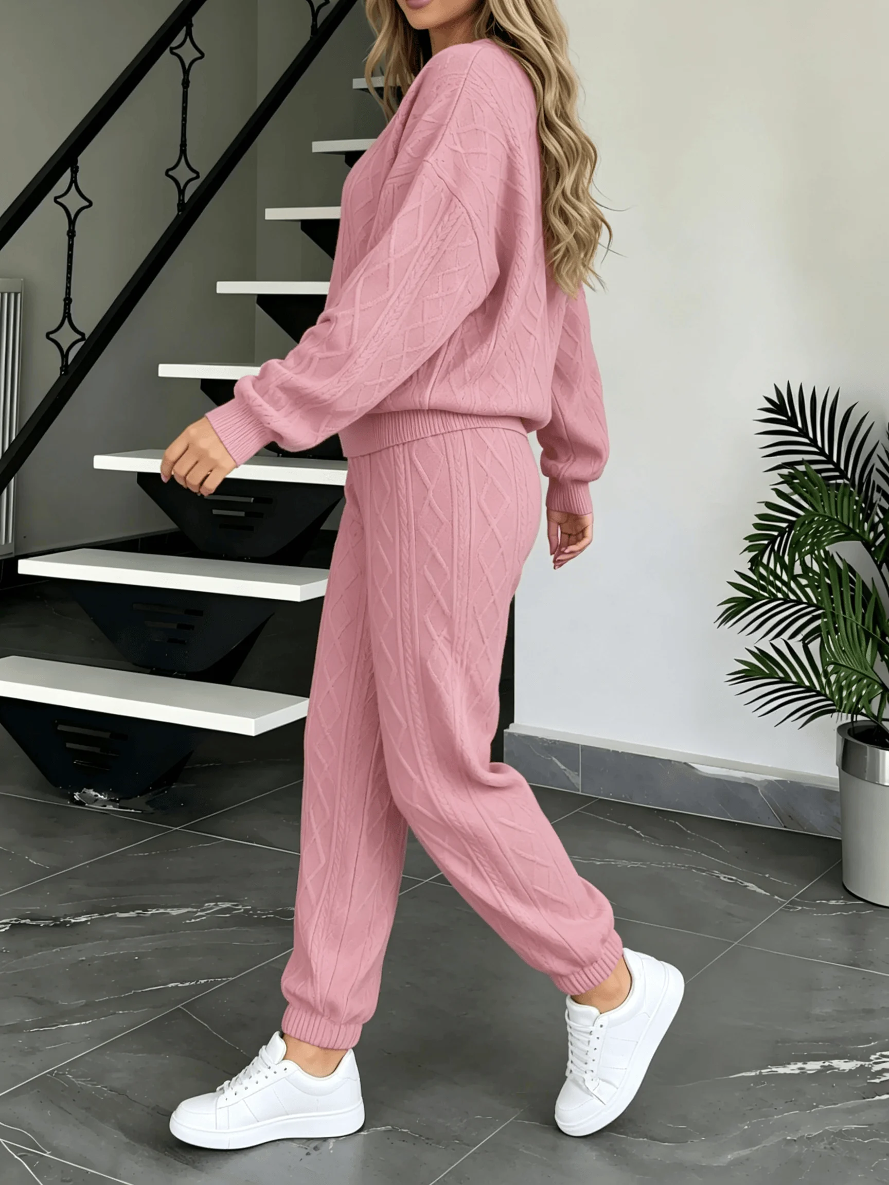 Women Cable Knit 2‑Piece Outfi - đánh giá và giá Sleeved Cable Kit