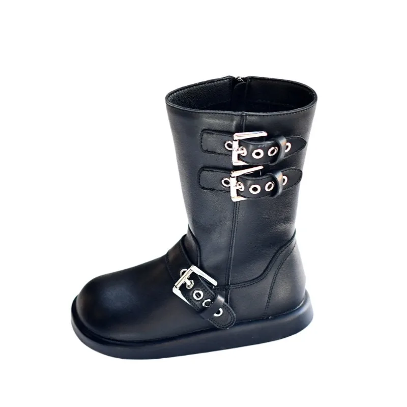 

Children Boots Girls Genuine Leather High Boots Riding Chimney Boots Princess Autumn Winter Fashion Kids Performance Shoes Baby