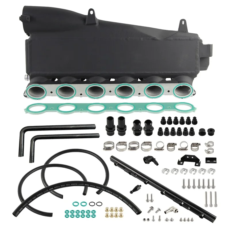 

Top Bar & Plate Intercooler Charge Air Cooler Manifold Kit Fits for BMW Gen1 B58 B58 M140i M240i 340i Toyota A90/A91 15-20 Black