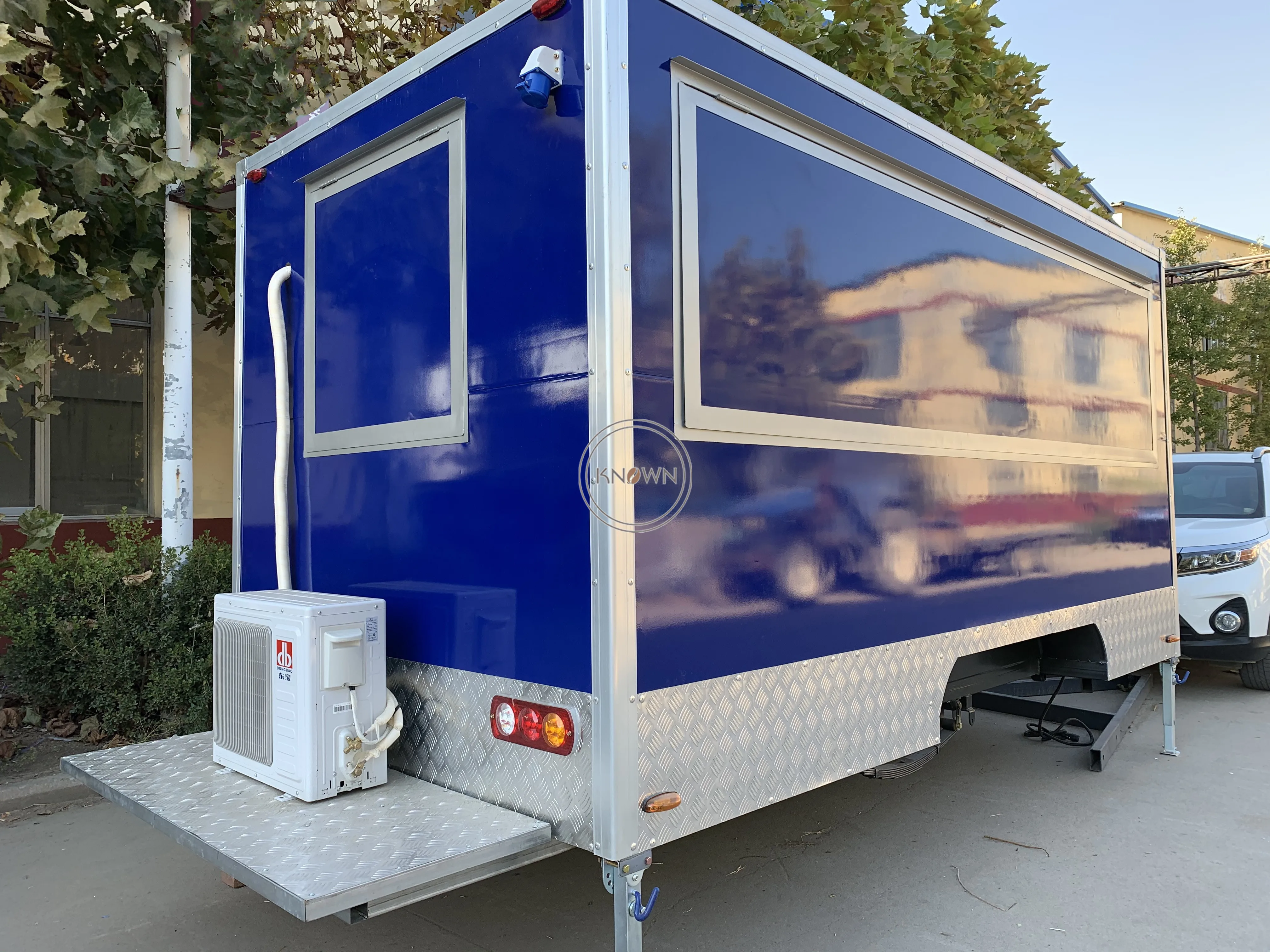 Us Certified Street Food Cart Kiosk Wholesale Square Mobile Kitchen Food Trailer BBQ Shaved Ice Slush Snacks Drinks Pizza Truck