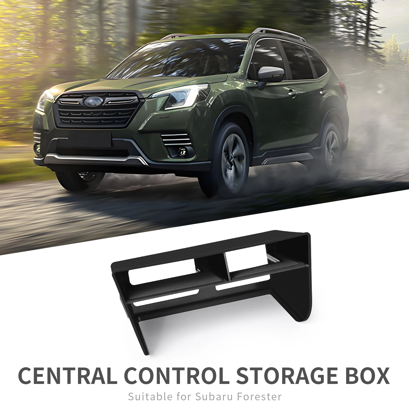 

Для Subaru Forester 2019-2024 ящик для хранения центральной консоли лоток ABS органайзеры автомобильные аксессуары для уборки черный