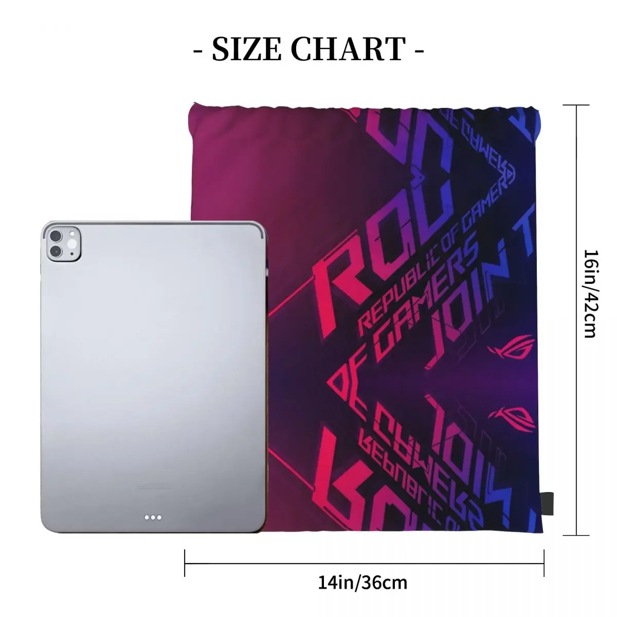 Join The Republic Of Gamers ROG Asus Рюкзаки Сумки на шнурке Карманные спортивные сумки Сумки для книг Мужчины Женщины Студенты