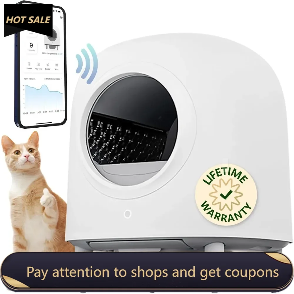 Self Cleaning Cat Litter Box - The Game Changer for Cat Owners, Latest Model Automatic Cat Litter Box with APP Control