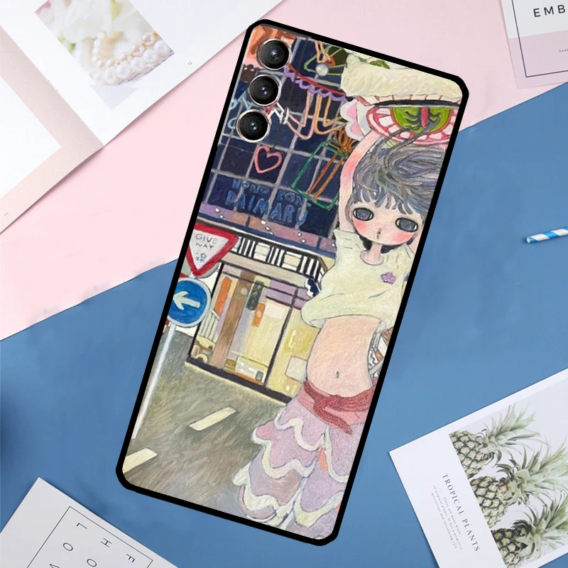 Cartoon Aesthetic Aya Takano Case For Samsung Galaxy S24 S22 S23 Ultra Note 20 S9 S10 Note 10 Plus S20 FE S21 FE Cover