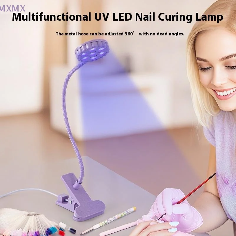 {MX} 360° °   Verstelbare 6W UV-licht nageldroger 7 LED's Clip nagellamp Bureau UV-licht voor nagelgellak Salon thuisgebruik
