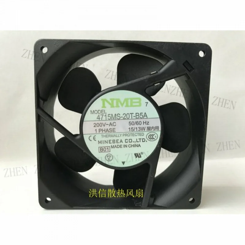 

Y 1pcs FOR NMB 4715MS-20T-B5A 200V 50/60Hz 15/13W 12038 120MM cabinet fan