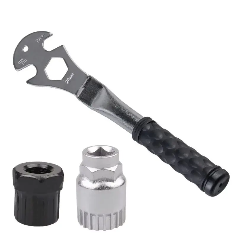 

Bicycle Pedal Wrench Removal And Assembly Tool Long Arm Three In One High Hardness Material Total Length 28CM G1125