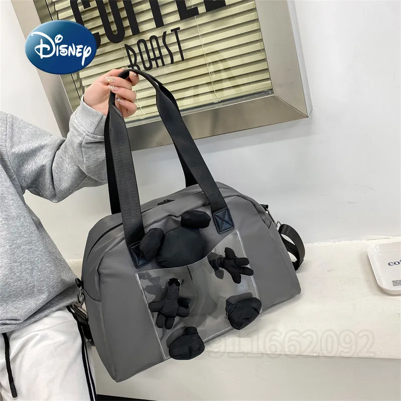 Disney Portable Cartoon Doll Travel Bag, Grande Capacidade, Leve, Esportes, Fitness, Ioga, Mickey, Novo, Tendência de Moda