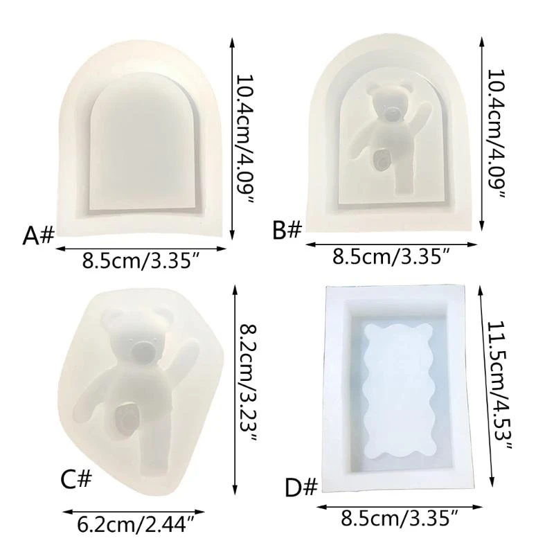 قوالب شمعة باب الدب قوالب السيليكون قالب الحلي الراتنج لصنع الشمعة