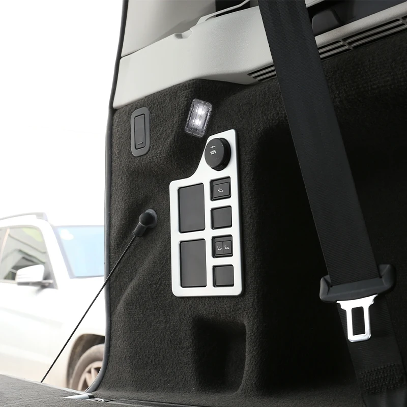 

For Land Rover Discovery 5 LR5 17-20 ABS Car Trunk Electric Adjustment Button Frame Cover Trim Sticker Interior Car Accessories