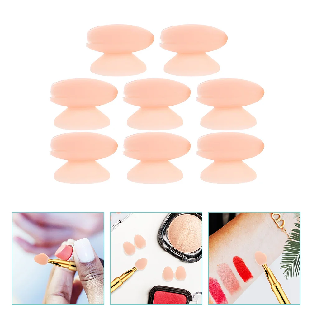 

8pcs Lip Brush Silicone Covers Anti-Lost Dust-Proof Holders Sleeves for Makeup Brushes Travel Storage Guard