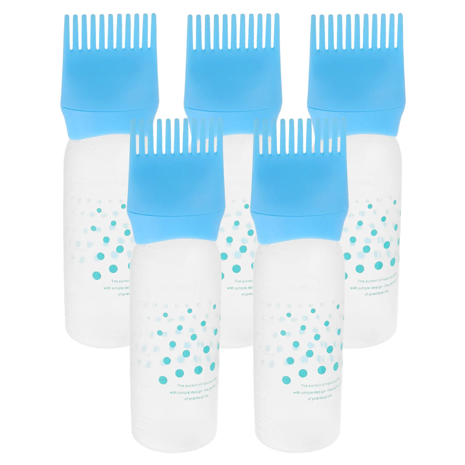 5 قطعة زجاجات قضيب صبغ الشعر مع مشط فروة الرأس زجاجة التزييت للشعر لون خلط أداة صالون المنزل استخدام مقياس القياس