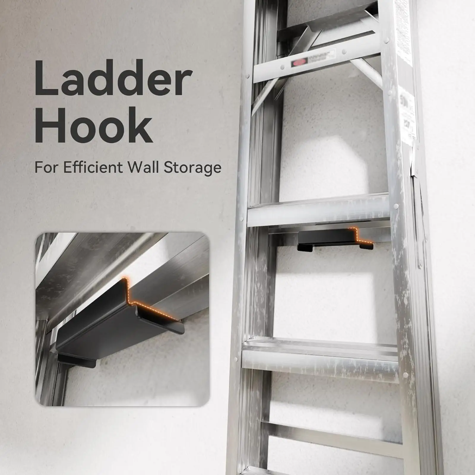for Garage Wall Ladders, Steel, for Hanging Garden Tools, Storage Organizer for Kayaks And Chairs