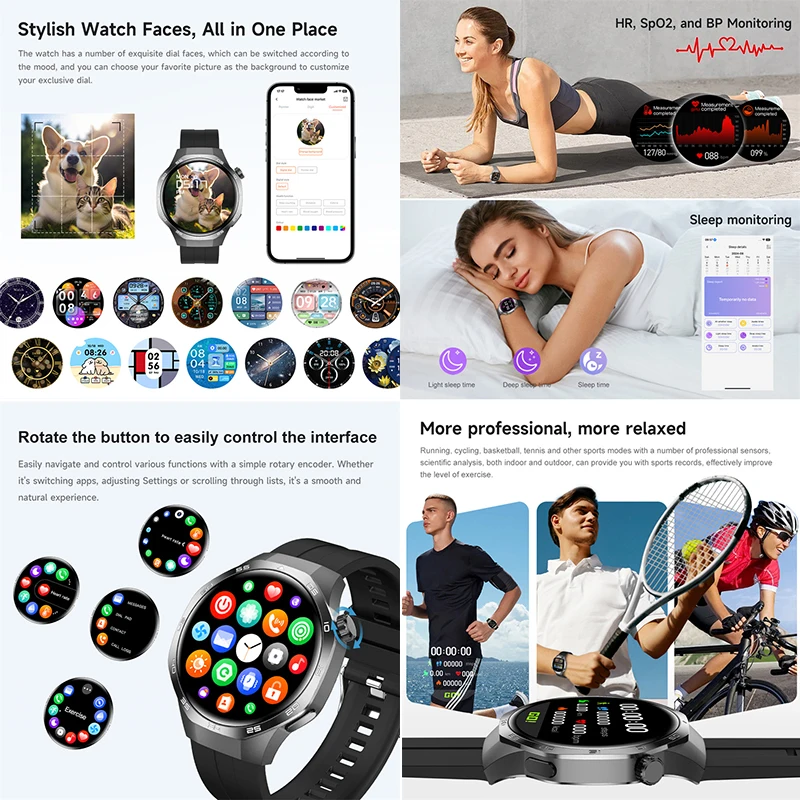 Jam Tangan Pintar Panggilan Bluetooth Baru 2025 Pria 1.53 Inci AMOLED HD Layar Besar Denyut Jantung NFC IP68 Tahan Air Olahraga Pengisian Daya Nirkabel