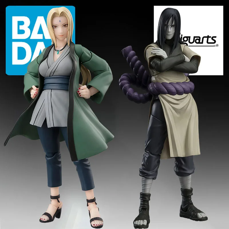 BANDAI S.H.Figuarts Tsunade Hundred Healings Orochimaru Eternal Truth Seeker Anime Articulated Action Figures Collectible Models