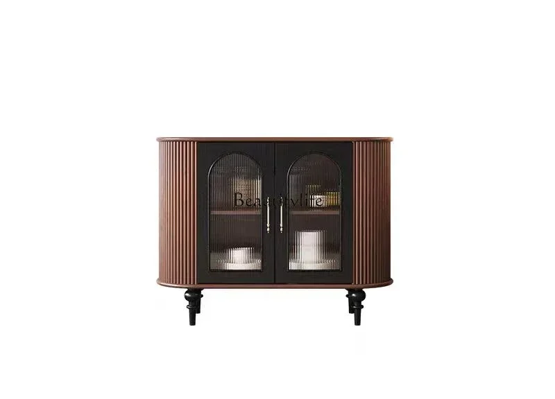 

44 American solid wood retro dining side cabinet French multi-functional entrance storage storage cabinet