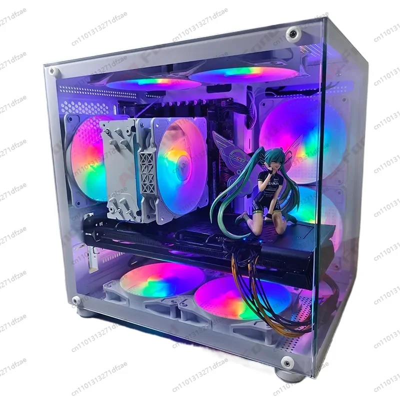 كمبيوتر مكتبي R5 2600X R5 2600x 16G Ram 256T SSD RX580 Win10 Win11 لوحة أم للألعاب مسبقة الصنع A320m #3