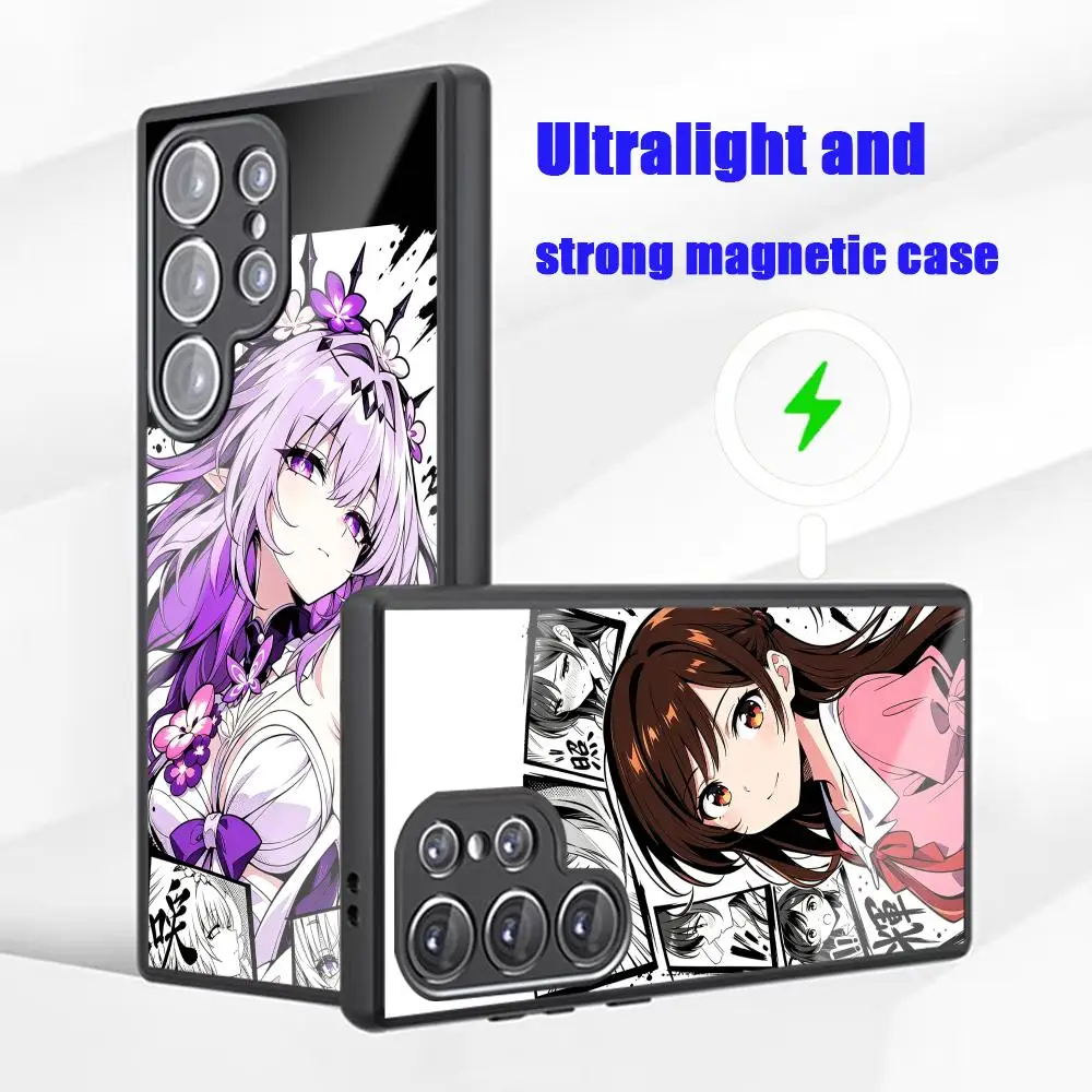 Fashion Anime Hot Girl Phone Case For Samsung S26 S25 S24 S23 S22 S21 S20 Plus Ultra Fold A Glass Magnetic Case