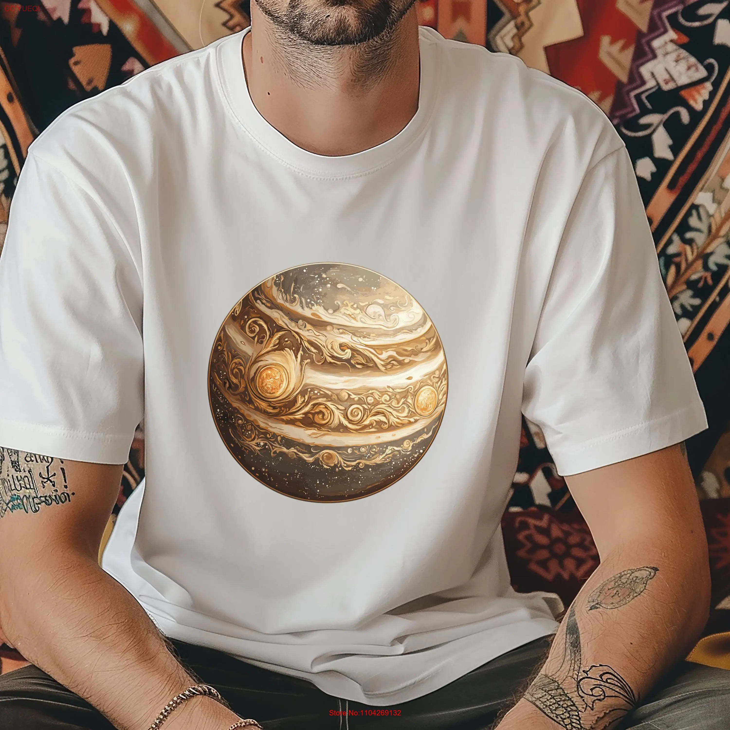 

Футболка Jupiter Planet Lover Мужская астрономия для него с длинными или короткими рукавами для мальчиков