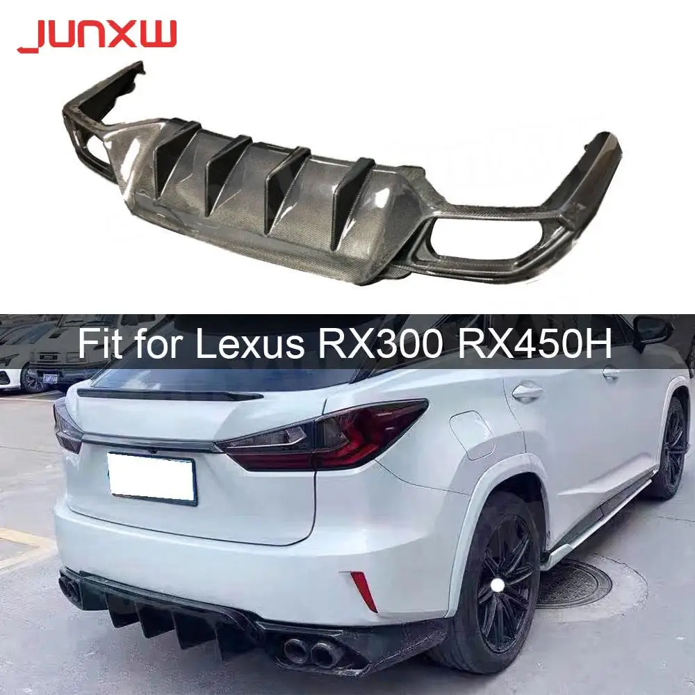 

Carbon Fiber Rear Bumper Lip Diffuser Spoiler FRP Prime Extension Protector Covers For Lexus RX300 RX450H 2016 2017 2018