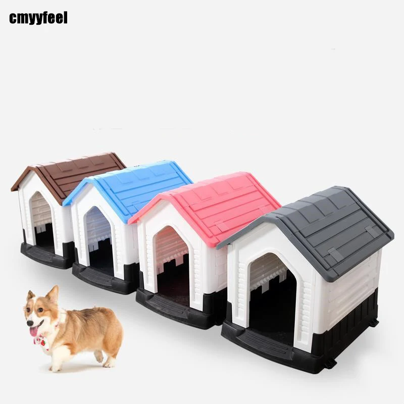 Dog kennel outdoor rainproof dog house frostproof luxury villa