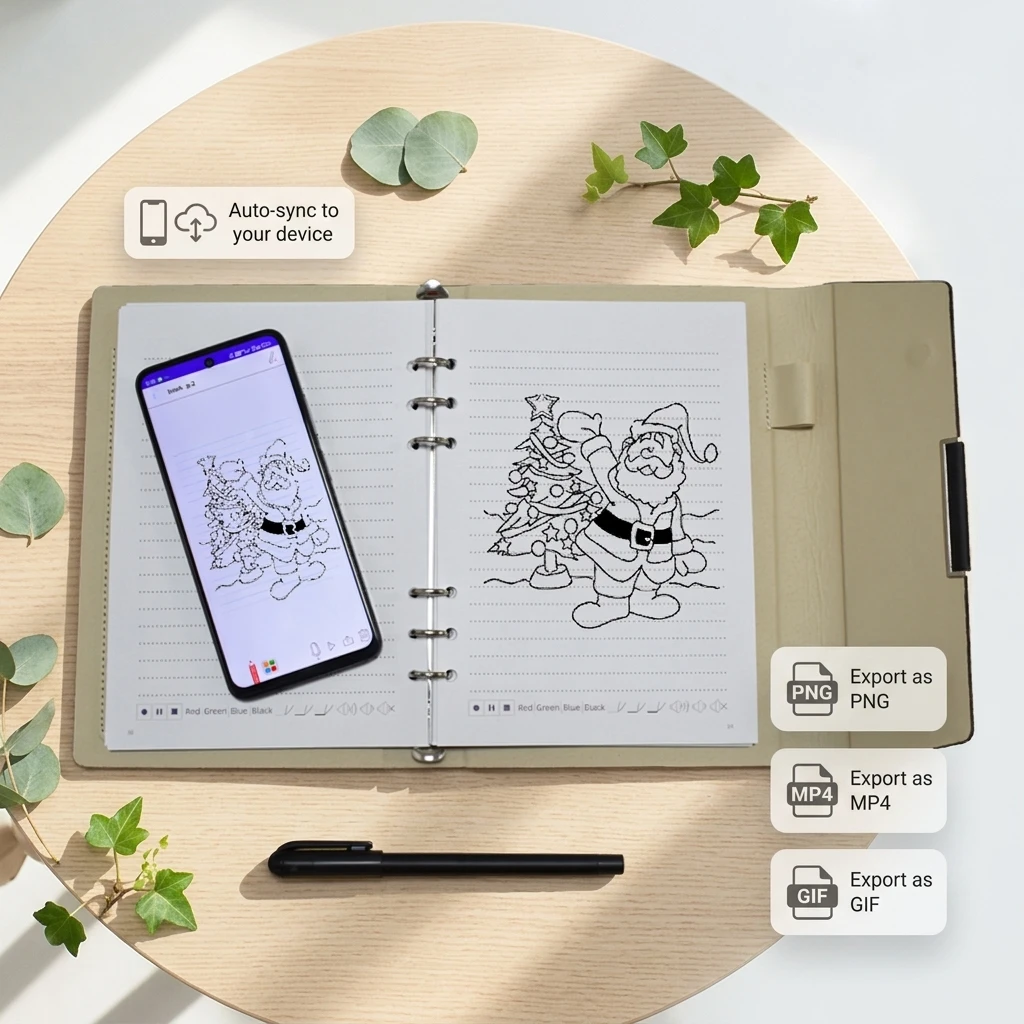 A5 Digital Notebook Set with Smart Writing Digital Pen Pad Handwriting Notebook