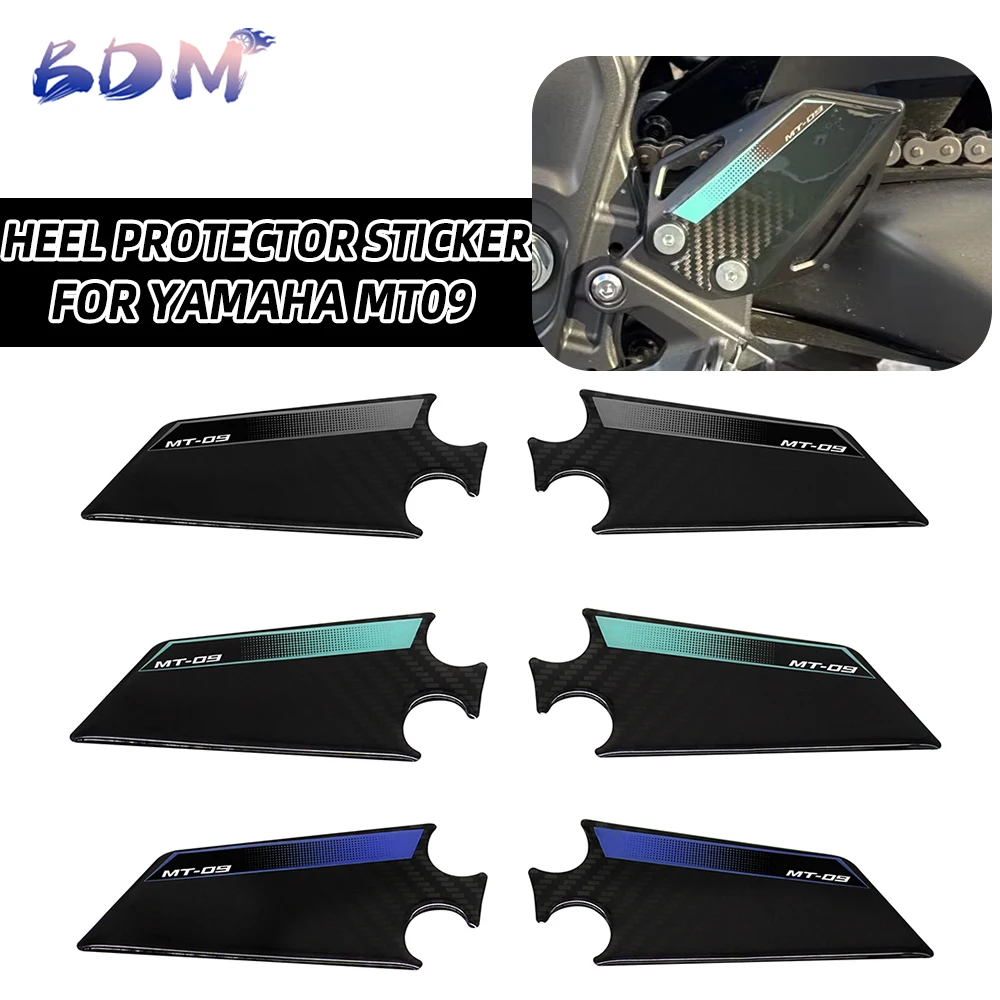 

Аксессуары для мотоциклов, 3D декоративные наклейки, защитная накладка для пятки, комплект наклеек, водонепроницаемая наклейка для YAMAHA MT 09 MT09 2024