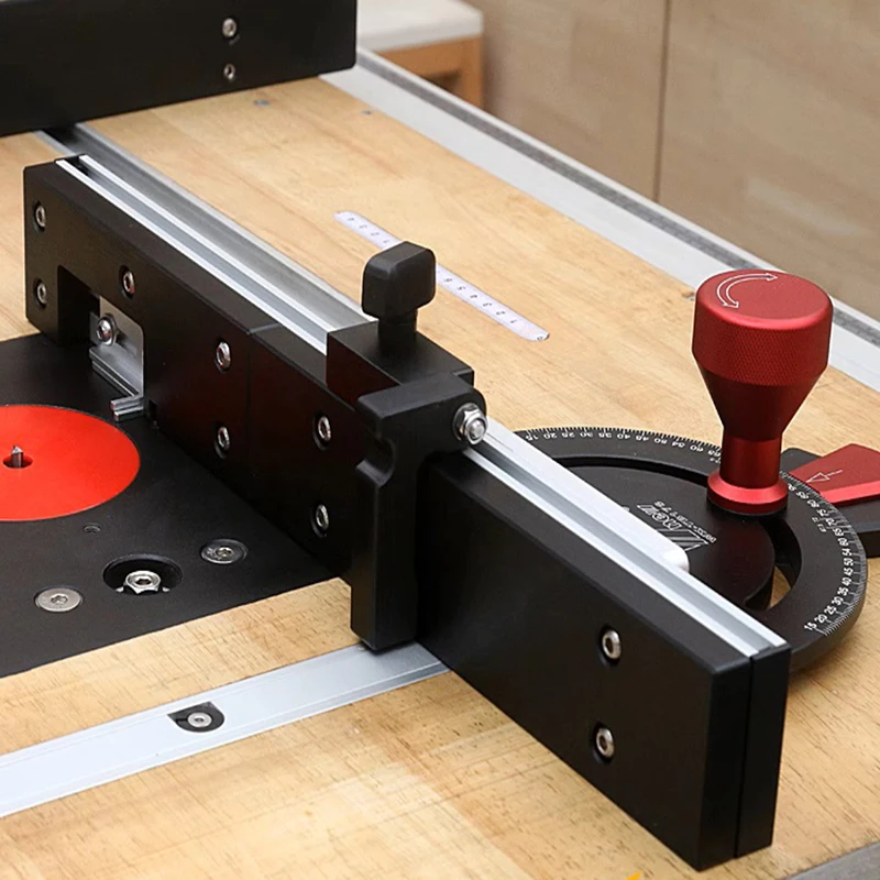 Table Saw Miter Gauge Extend Fence Aluminum Adjustable Angle Miter Gauge for Woodworking Bench Table Circular Saw Trim Router