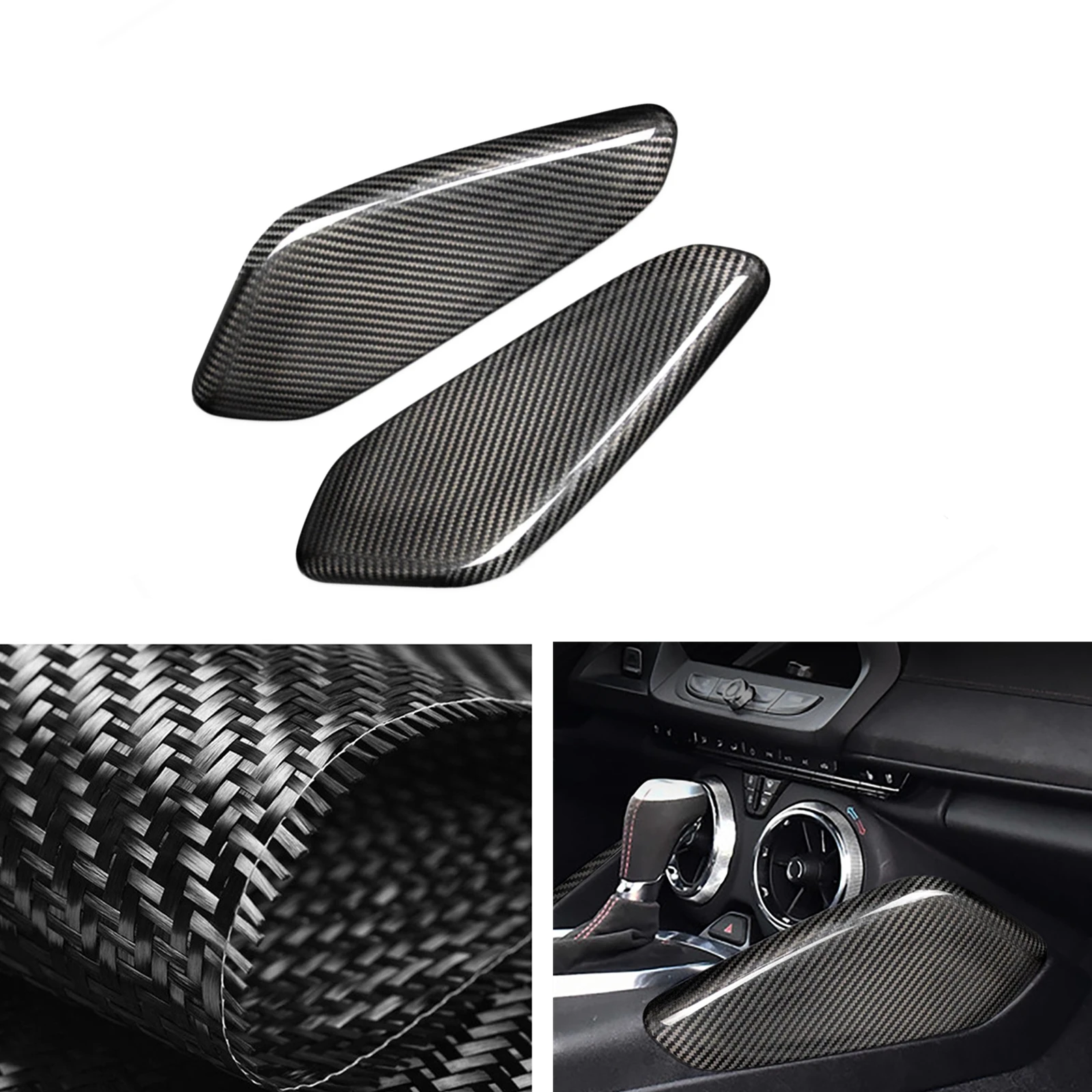 

Center Console Both Side Edge Panel Cover Dashboard Gear Shift Box Board Trim Carbon Fiber For Chevrolet Camaro 2016-2023