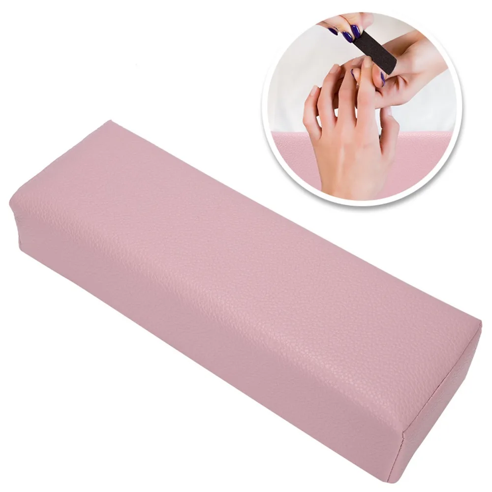 PU Leather Nail Art Hand Pillow Rectangular Waterproof Manicure Hand Pad Soft Manicure Cushion Holder Nail Art Auxiliary Use