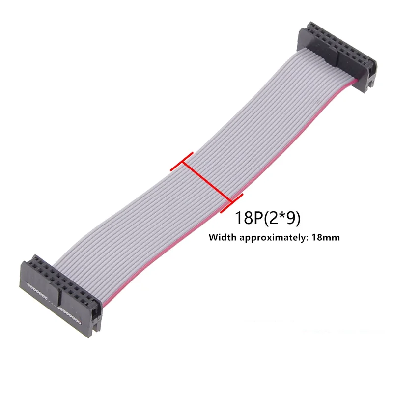 FC2.0 Graues Bandkabel JTAG 10cm-1m Doppelkopf-Download 1,0mm Leitungsabstand IDC-Leitung 6P-60P Gleiche Richtung für Elektronik – Detail 11