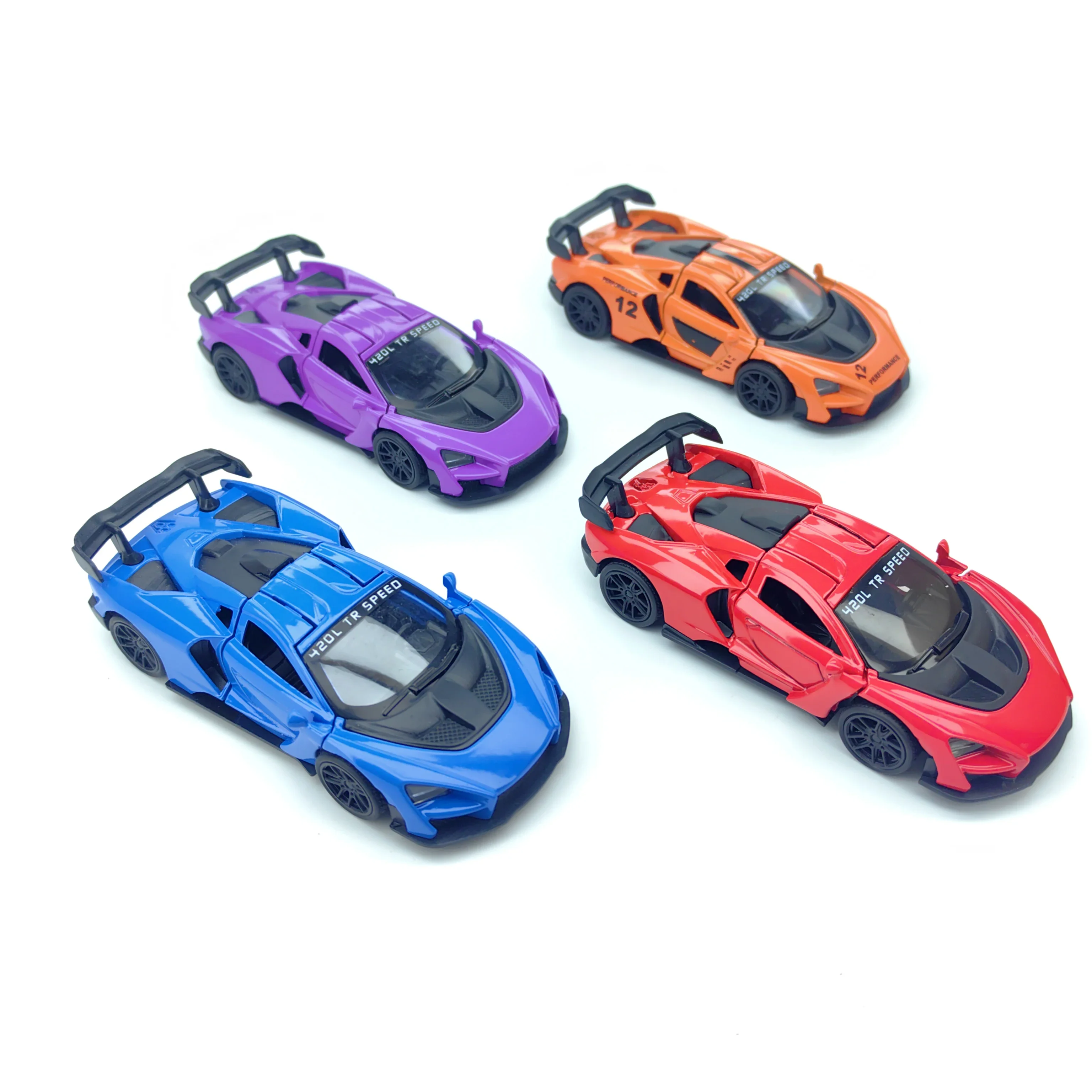 

Boys Alloy Toy Car with Opening Doors Children's Race Car Model Simulation Mini Vehicle Model for Kids