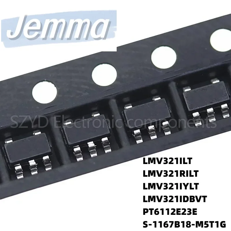 100PCS SOT23-5 LMV321ILT LMV321RILT LMV321IYLT LMV321IDBVT PT6112E23E S-1167B18-M5T1G