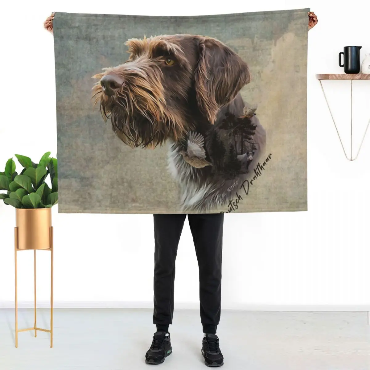 Wirehaired Pointing Griffon Throw Blanket sofa bed heavy to sleep Baby bed plaid Designers Soft Plaid Blankets